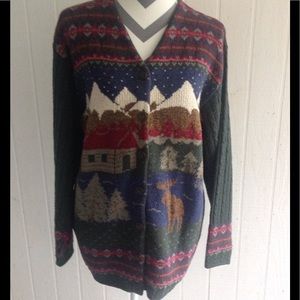 Northern Treasures Alps Woodland Sweater Size M